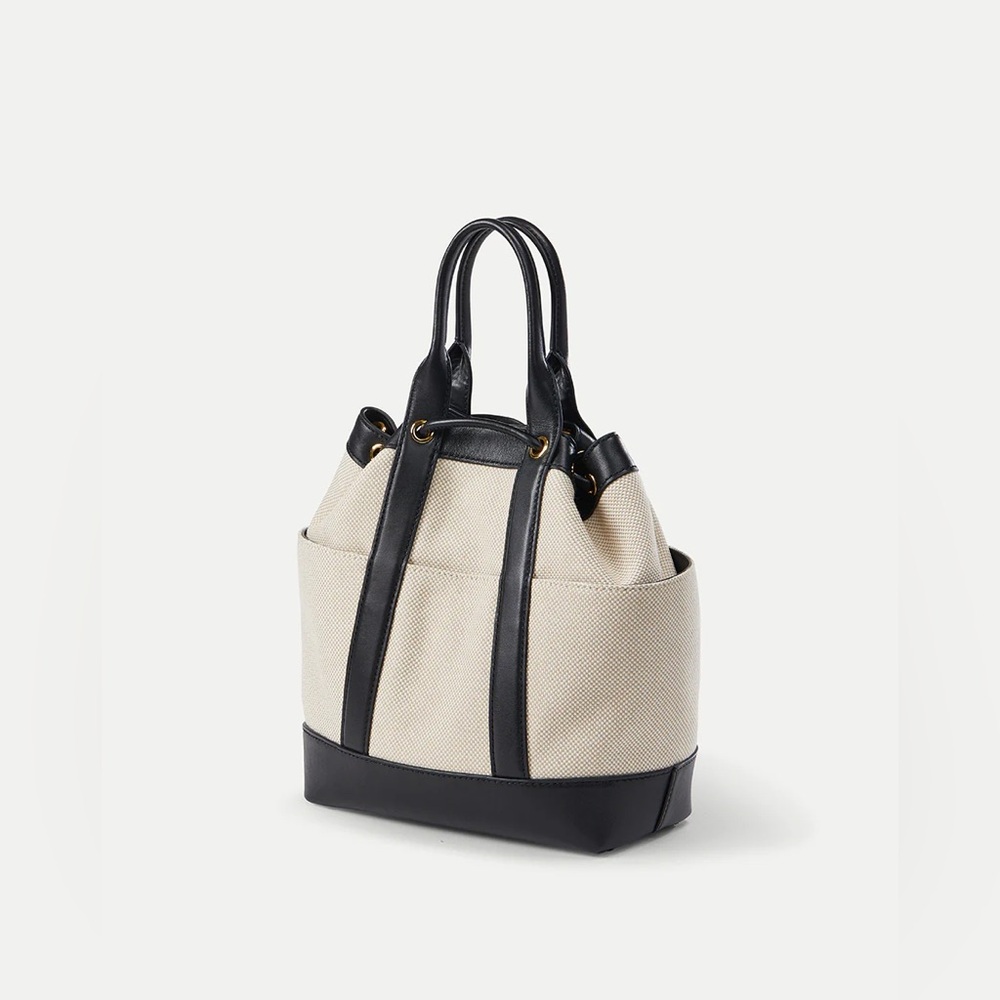 Veronica Beard Canvas and Leather Carry-all Bag - Picture 9 of 11